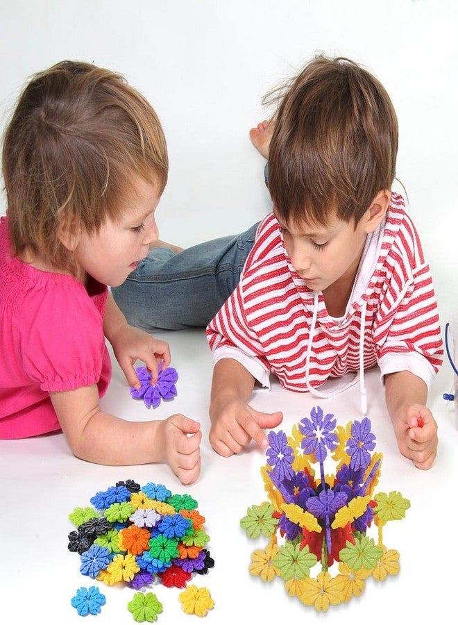 CR18 COLLECTION متجر شوب مي: مكعبات بناء للأطفال على شكل ندفة ثلج ملونة، مكعبات بناء تعليمية ذكية للمدينة - 120 قطعة - Image 1